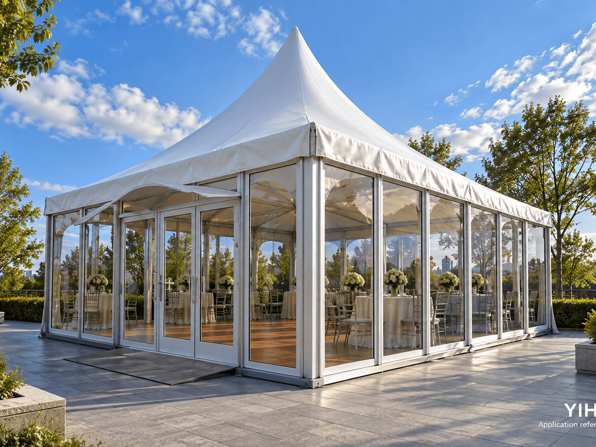 Glass-Wall Pagoda Pavilion