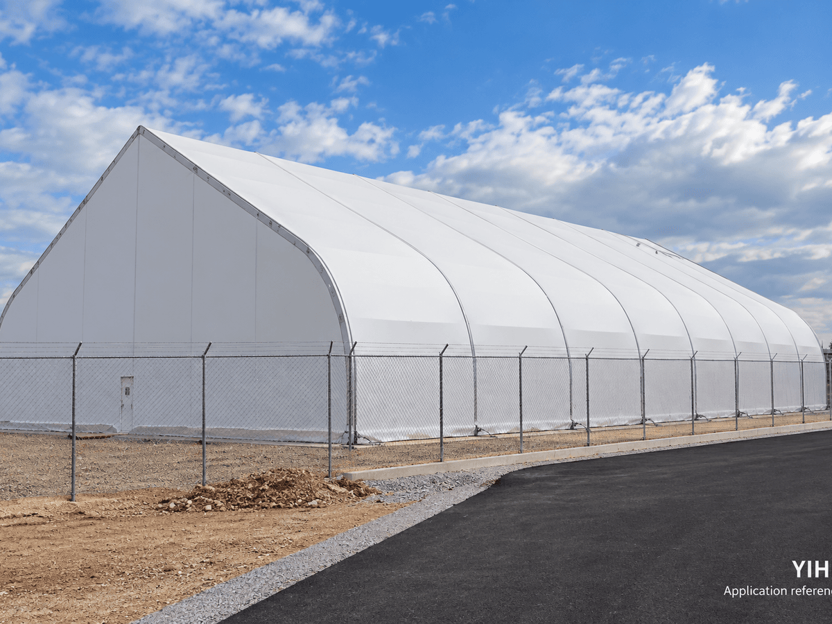 High-Clearance Curved Tent