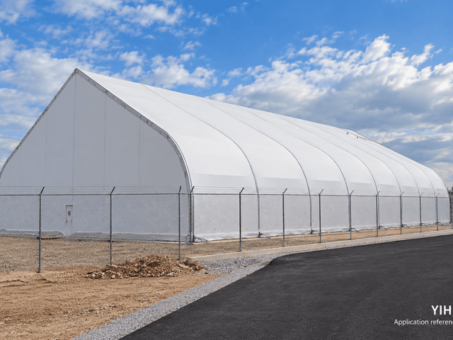 High-Clearance Curved Tent
